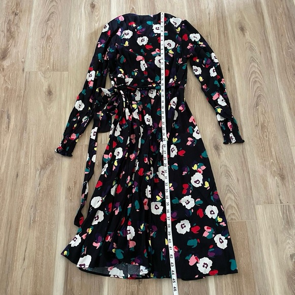 Seraphine Black Floral Maternity Midi Dress 4 - Picture 5 of 8